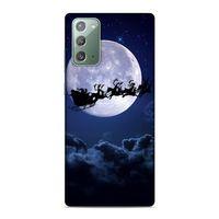 Samsung Galaxy Note 20 Kılıf Noel Baba Ve Geyikleri Arka Kapak Silikon Koruma Full Koruyucu