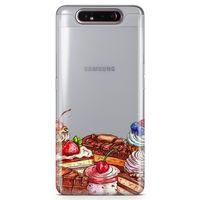 Samsung Galaxy A80 Kılıf Pasta Malzemeleri Arka Kapak Koruma Desenli Full Koruyucu