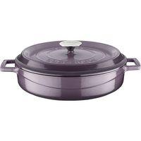 Lava Trendy Demir Döküm Pilav Basık Yayvan Tencere 28 Cm Mor