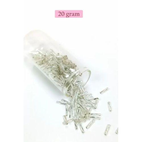 Uzun Boru Kesme Boncuk Çap 2mm Uzunluk 10 mm - 4 Renk - Toplam 80 Gram - BNC434