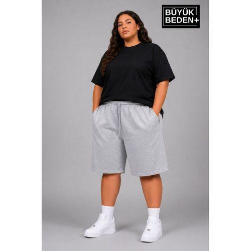 Süperlife Büyük Beden Kadın Bağcıklı Şort SPR26BSRK592