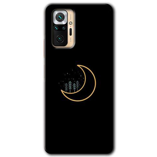 MRCİLETİSİM Xiaomi Redmi Note 10 Pro Kılıf HD Desen Baskılı Arka Kapak + Temperli Cam - İyi Geceler