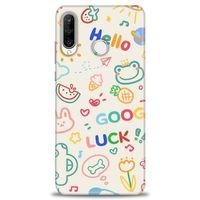 Huawei P30 Lite Kılıf HD Baskılı Kılıf - Goog Luck + Tam Ekran Koruyucu