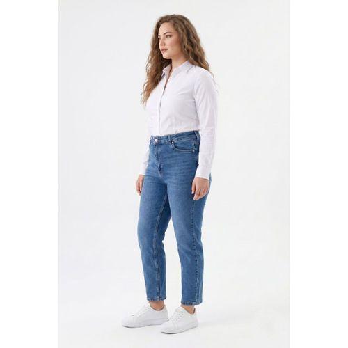 Kadın Yüksek Bel Mom Fit Jean Pantolon BGL-ST05450
