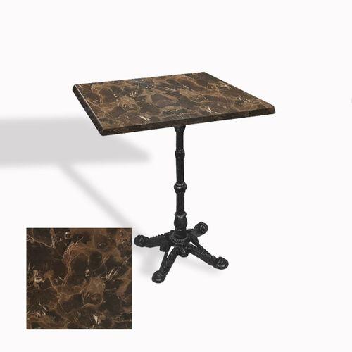 Dockers Çipa 1002 Döküm Ayak Kare Masa 80X80 cm - (Werzalit, Wermodin ve Allzalit Tabla) - Karacabey Mermer