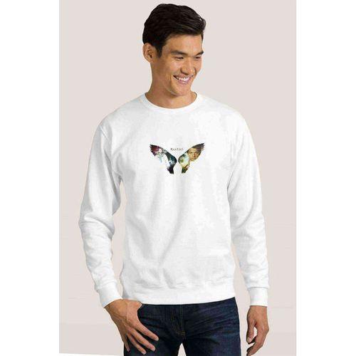 Supernatural Castiel Baskılı Beyaz Erkek Sweatshirt