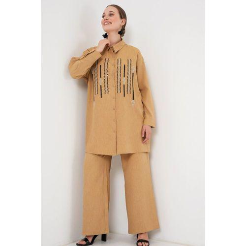 Desenli Tunik Pantolon İkili Takım 6720 - Bisküvi