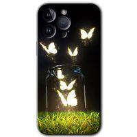 Potkal Hediye Fabrikası iPhone 14 Pro Max Kılıf HD Desen Baskılı Arka Kapak - Işıklı Kelebekler