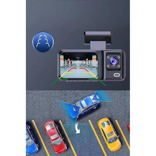 1080p 3 Lensli Wifi Araç İçi Kameralı Ekran Dvr Kaydedici Gece Görüşlü