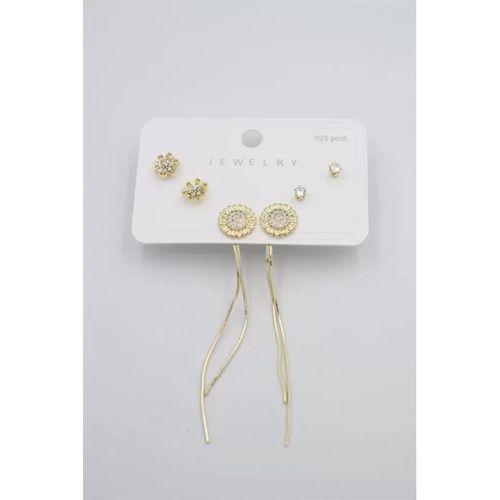 Çoklu Set Küpe - Altın