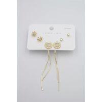 Çoklu Set Küpe - Altın