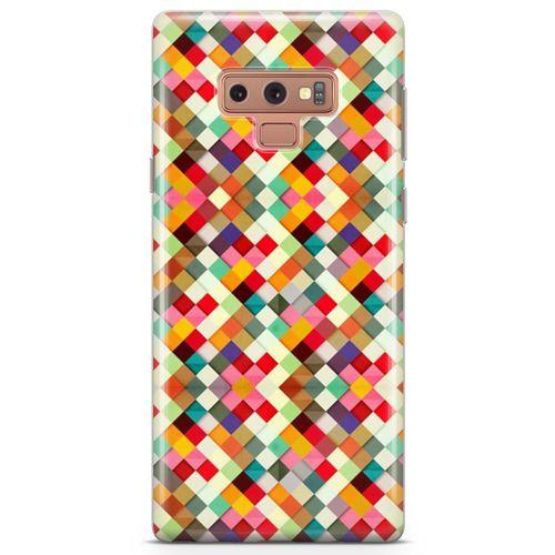 Samsung Galaxy Note 9 Kılıf Karo Taşlar Arka Kapak Koruma Desenli Full Koruyucu