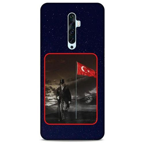 Oppo Reno 2z Kılıf Atatürk (40) Fit Silikon Kılıf Gece Yıldızlar