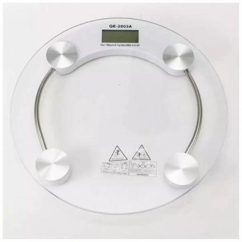 150 Kg Kapasiteli Yuvarlak Şeffaf Dijital Banyo Cam Baskül Terazi Tartı