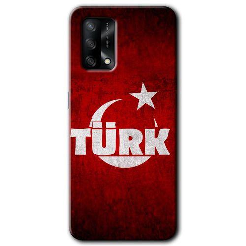 OPPO Oppo A74 Kılıf HD Desen Baskılı Arka Kapak - Ayyıldız Türk