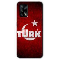 OPPO Oppo A74 Kılıf HD Desen Baskılı Arka Kapak - Ayyıldız Türk