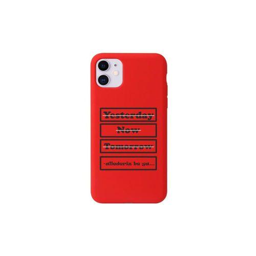 iPhone 11 Allederiz Be Ya Tasarımlı Kırmızı Telefon Kılıfı
