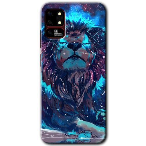 Reeder S19 Max Kılıf HD Desen Baskılı Arka Kapak - Neon Aslan