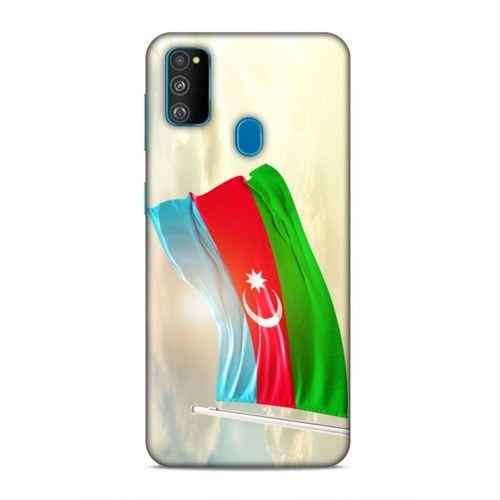 Samsung Galaxy M30s Uyumlu Kılıf Azarbaijan (7) Telefon Kılıfı Gökyüzü Bayrak