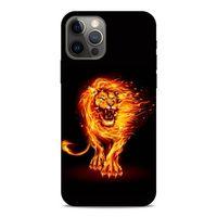 Lopard Apple iPhone 12 Pro Uyumlu Kılıf FireX (20) Koruyucu Kılıf Ateşli Aslan
