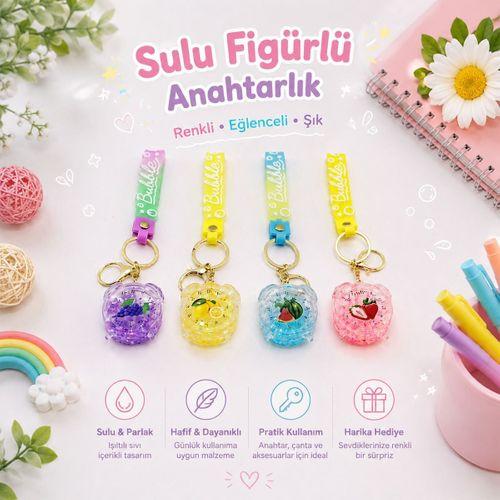 Mika kristal anahtarlık altın kulplu