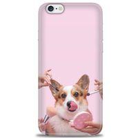 iPhone 6 Plus Kılıf HD Baskılı Kılıf - Sevimli Köpek + Tam Ekran Koruyucu