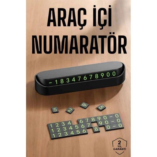 Araç İçi Numaratör Numaralık Torpido Üstü Açılır Kapanır Telefon Numarası Bırakma