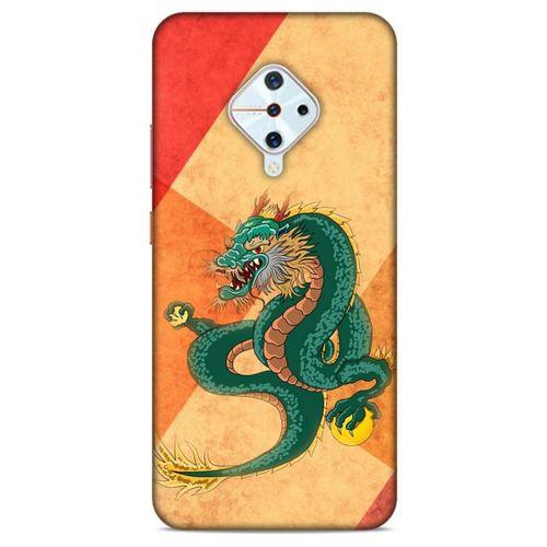 İnfinix Zero 8 Kılıf Dragons (24) Darbe Emici Kılıf Tatoo Yeşil Ejderha