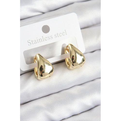 Pirinç Halka Model Gold Renk Kadın Küpe