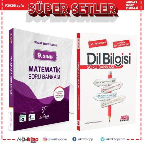 Karekök Yayınları 9. Sınıf Matematik ve AKM Dil Bilgisi Soru Bankası Seti 2 Kitap