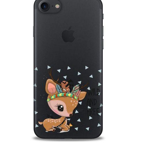 Zoologix (50) Apple Iphone 8 Şeffaf Kılıf Silikon Desenli