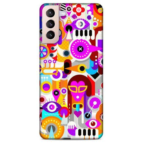 Lopard Samsung Galaxy S21 Plus Uyumlu Kılıf Soyut Sanat (20) Desenli Koruyucu Kılıf