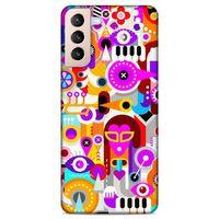 Lopard Samsung Galaxy S21 Plus Uyumlu Kılıf Soyut Sanat (20) Desenli Koruyucu Kılıf