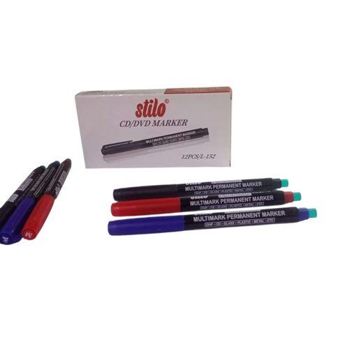 STİLO SİLGİLİ ASETAT KALEMİ - SİYAH-MAVİ -KIRMIZI MIX ( Üç Adet )