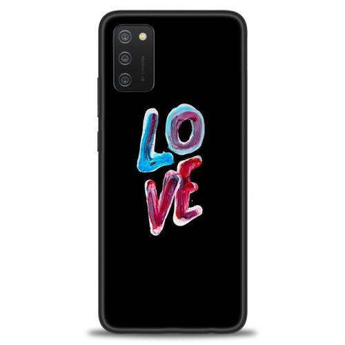 Samsung Galaxy A03S Kılıf HD Baskılı Kılıf - Renkli Love + Tam Ekran Koruyucu