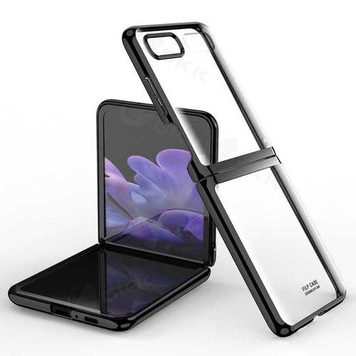 Fogy Galaxy Z Flip Kılıf Ultra Ince Köşeleri Şık Tasarım Şeffaf Kapak
