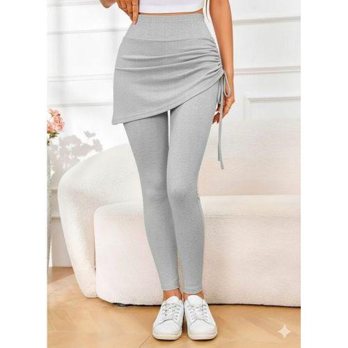 Kadın Yüksek Bel Yandan Büzgülü Alttan Uzun Kaşkorse Tayt Etek