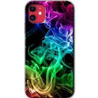 iPhone 11 Kılıf Kapak - Smoke Colorful +Hayalet Ekran Yandan Gözükmez