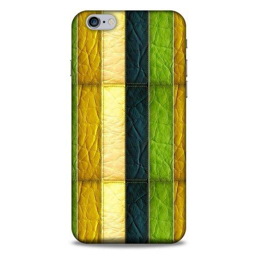 Apple Iphone 6S Plus Kılıf Patchwork (37) Silicone Cover Sarı Lacivert