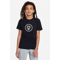 Cat Baskılı Unisex Çocuk Siyah Tshirt