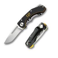 CAT DA980010 Kemer Askı Kancalı Katlanabilir 12CM Paslanmaz Çelik Kamp Çakısı