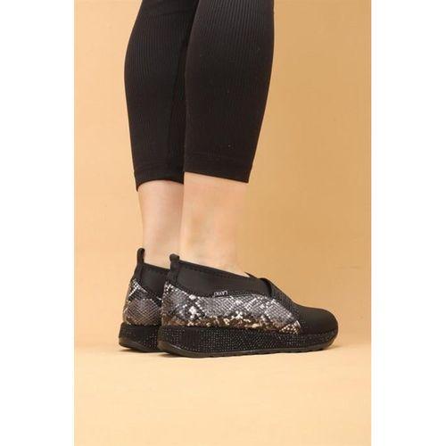 Seyna Siyah Renkli Detaylı Kadın Yürüyüş Ayakkabısı Sneakers