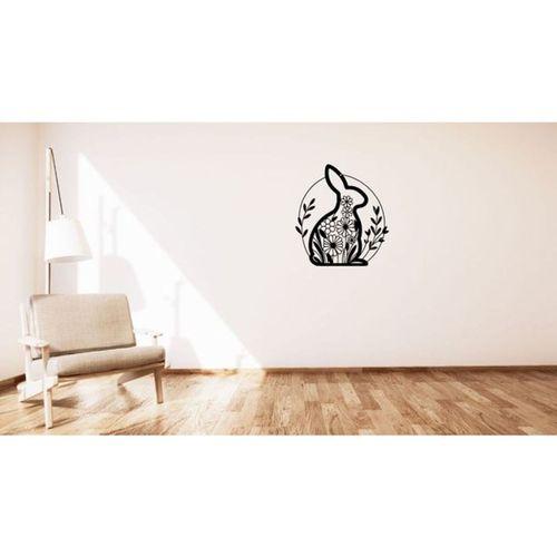 Bahar Dekorasyonu için Çiçekli Tavşan Duvar veya Pencere Süsü (Bu ürün Sadece Plastik parçadır - Almadan Önce Soru Sorabilirsiniz)