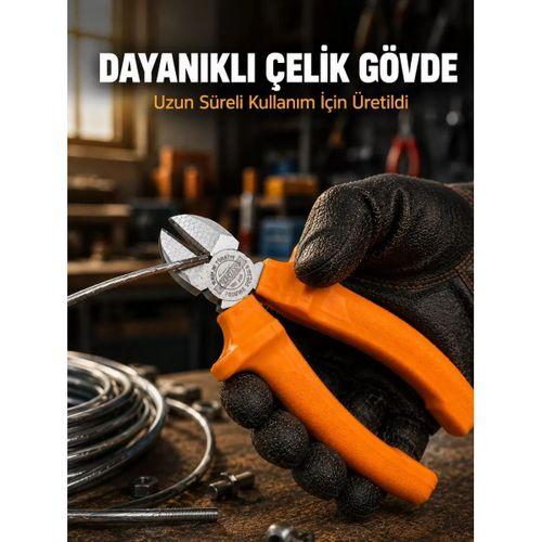Ergonomik Saplı Hassas Kesim Sunan Dövme Çelik Yan Keski
