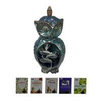 Porselen Geri Akış Tütsü Brülörü +5 Aromatik Tütsü CA6 Yeşil
