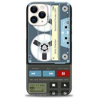 iPhone 12 Pro Kılıf HD Baskılı Kılıf - Nostaljik Kaset + Tam Ekran Koruyucu