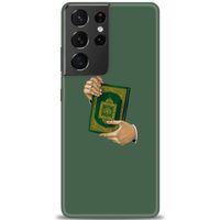 Samsung Galaxy S21 Ultra Kılıf HD Baskılı Kılıf - Warning + Tam Ekran Koruyucu