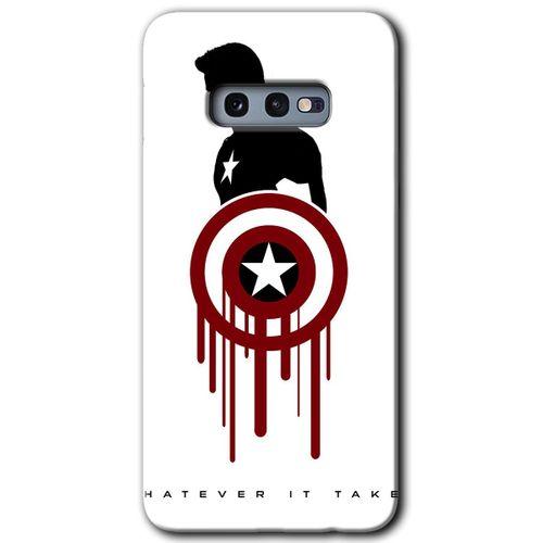 Galaxy S10e Kılıf HD Desen Baskılı Arka Kapak - Captain Amerika + Kırılmaz Cam