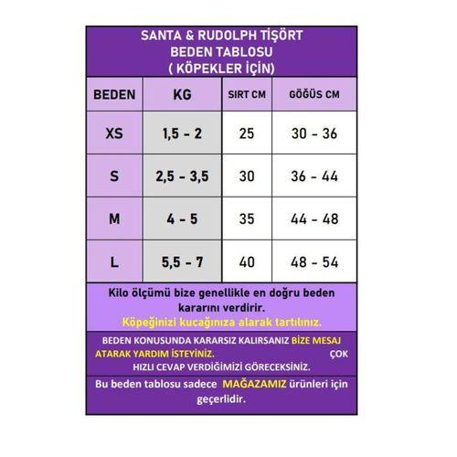 Noel Baba Ve Rudolph Köpek Tişörtü