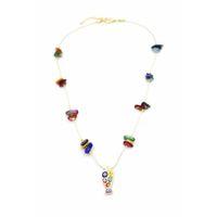 Kırıktaşlı Balık Kolye - ÇOK RENKLİ